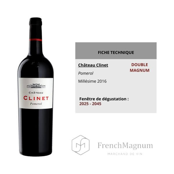 Illustration de la fiche technique du Double Magnum Château Clinet 2016