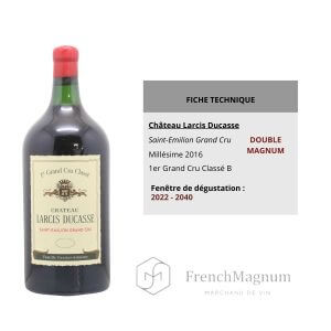 Image du Double Magnum Château Larcis Ducasse 2016 avec ses données essentielles