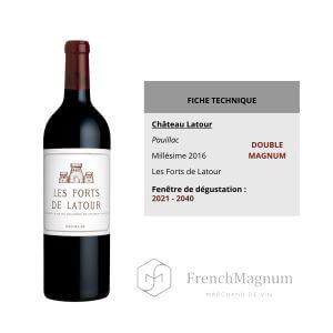 Photographie du Double Magnum Les Forts de Latour 2016 avec sa fiche technique