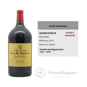 Illustration de la fiche technique de Double Magnum Château Léoville Poyferré 2018 réalisée par French Magnum