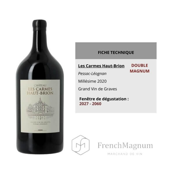 Illustration de la fiche technique du Double magnum Château Les Carmes Haut-Brion 2020