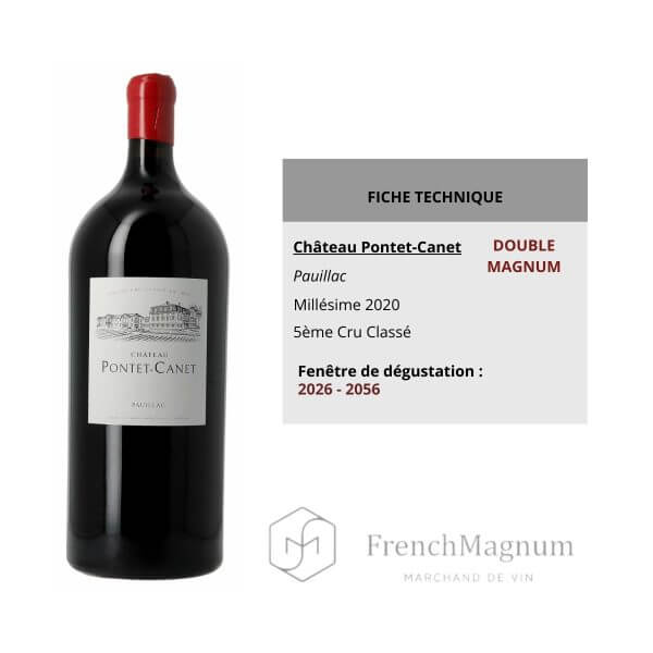 Image de la fiche produit du Double Magnum Château Pontet-Canet 2020