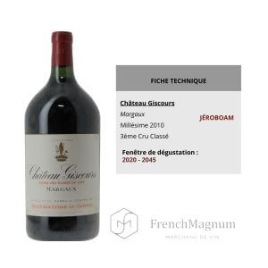 Photo du Jéroboam Château Giscours 2010 avec sa fiche technique