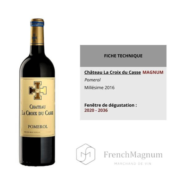 Illustration des données techniques du Magnum Château La Croix du Casse 2016 pour vous aider à choisir ce vin.