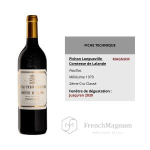Illustration de la fiche technique du Magnum Pichon Longueville - Comtesse de Lalande 1970 réalisée par French Magnum