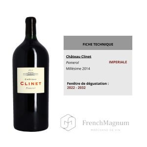 Photo de l'impériale du château Clinet 2014 avec sa fiche technique